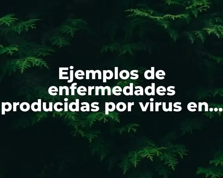 Ejemplos de enfermedades producidas por virus en plantas
