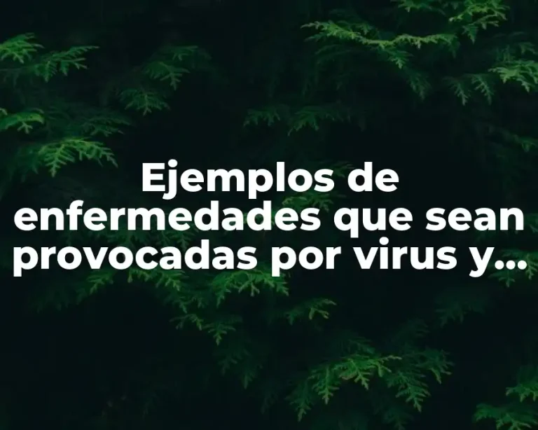 Ejemplos de enfermedades que sean provocadas por virus y Significado