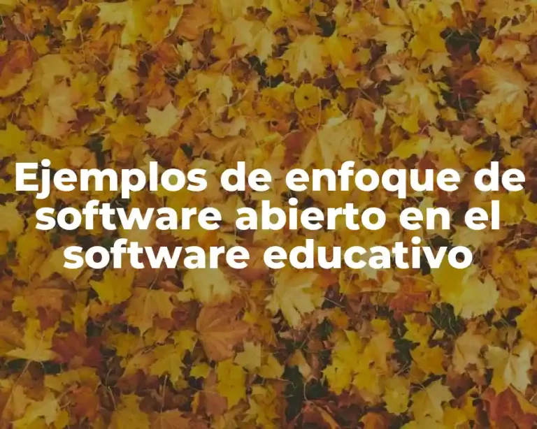Ejemplos de enfoque de software abierto en el software educativo
