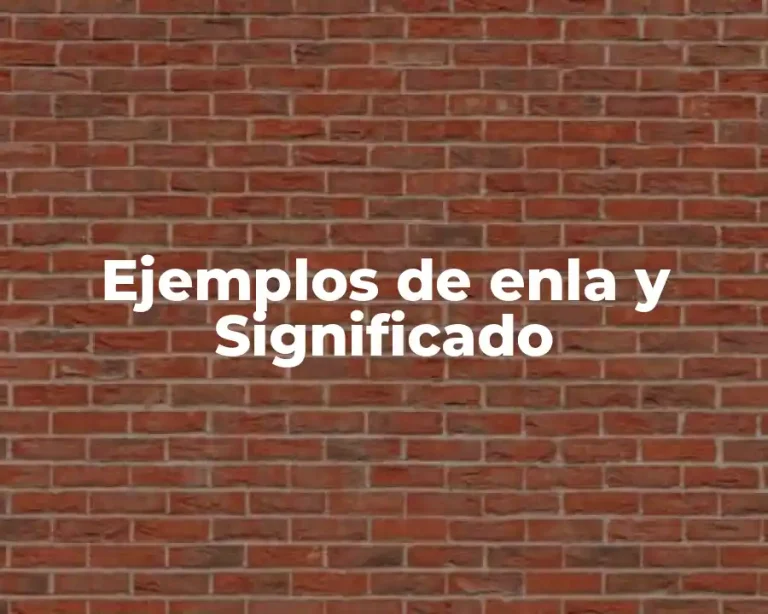 Ejemplos de enla y Significado