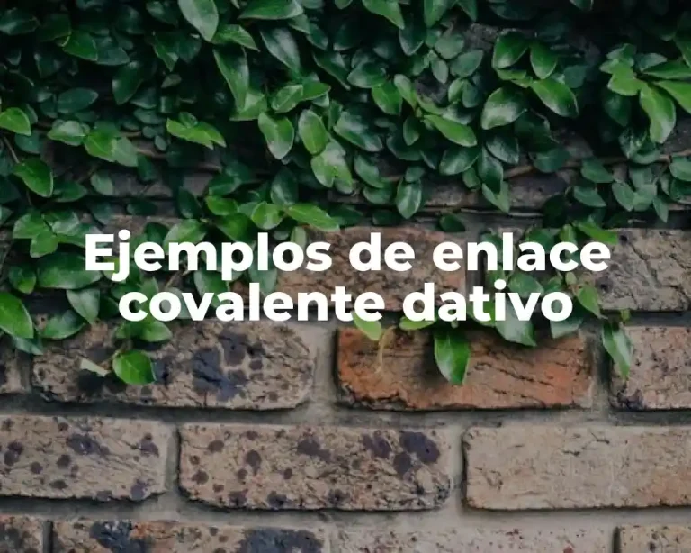 Ejemplos de enlace covalente dativo