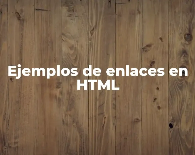 Ejemplos de enlaces en HTML