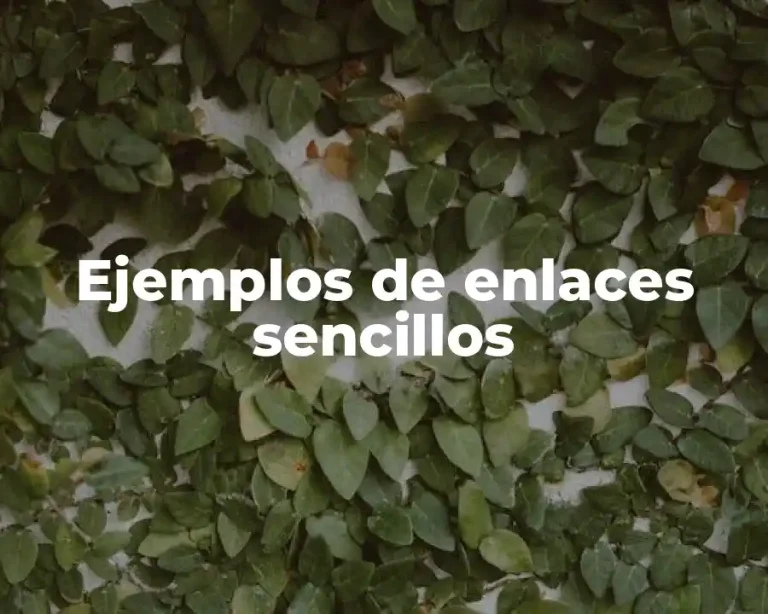 Ejemplos de enlaces sencillos