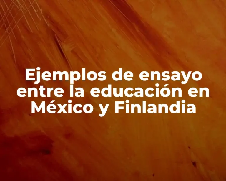 Ejemplos de ensayo entre la educación en México y Finlandia