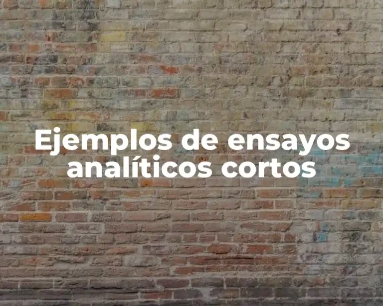 Ejemplos de ensayos analíticos cortos