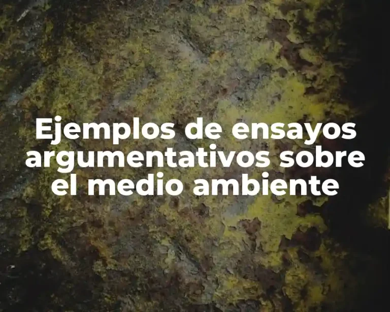 Ejemplos de ensayos argumentativos sobre el medio ambiente