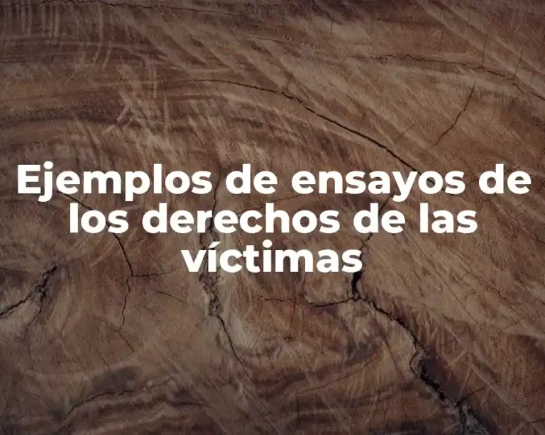 Ejemplos de ensayos de los derechos de las víctimas