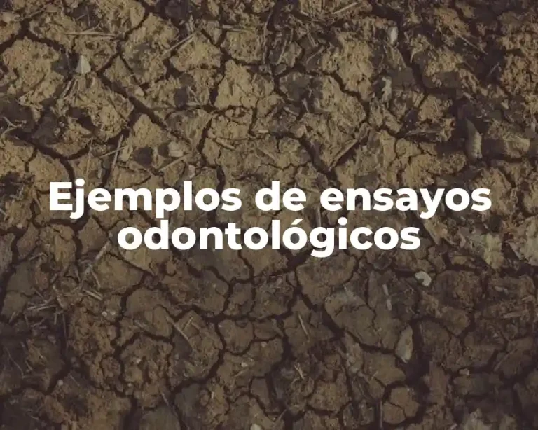 Ejemplos de ensayos odontológicos