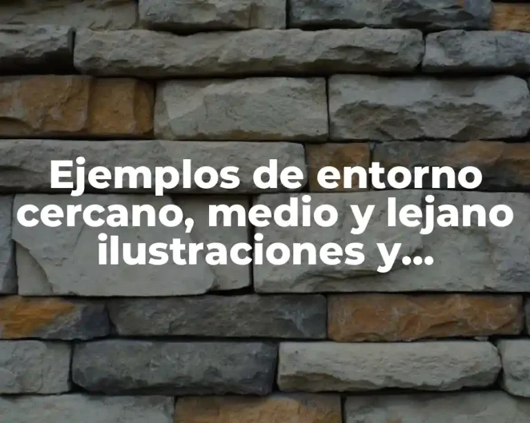 Ejemplos de entorno cercano, medio y lejano ilustraciones y Significado