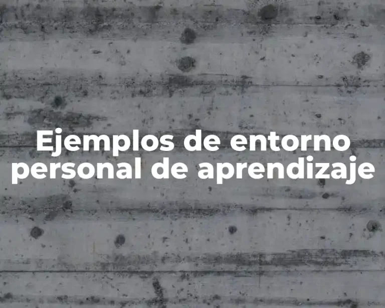 Ejemplos de entorno personal de aprendizaje
