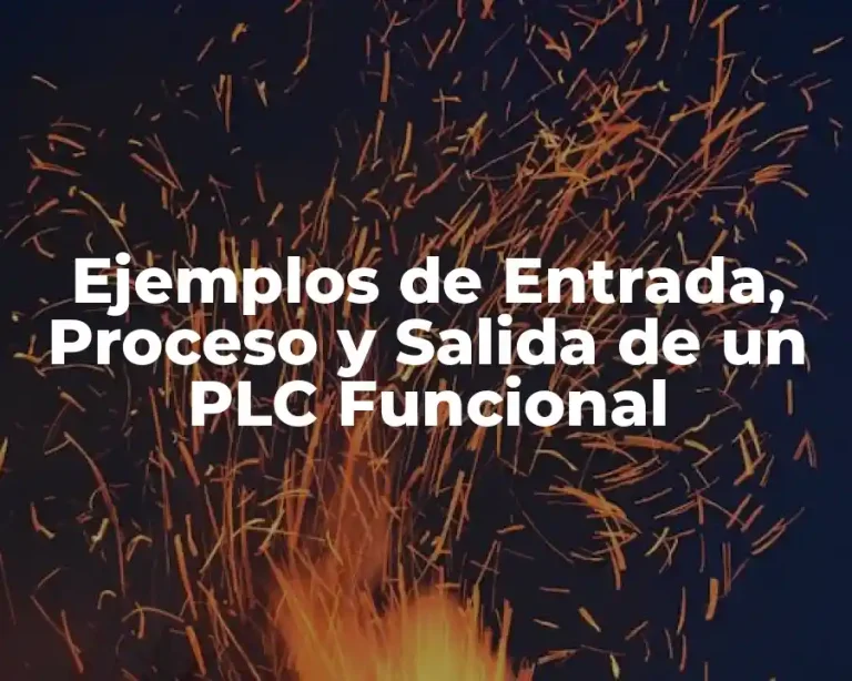 Ejemplos de Entrada, Proceso y Salida de un PLC Funcional