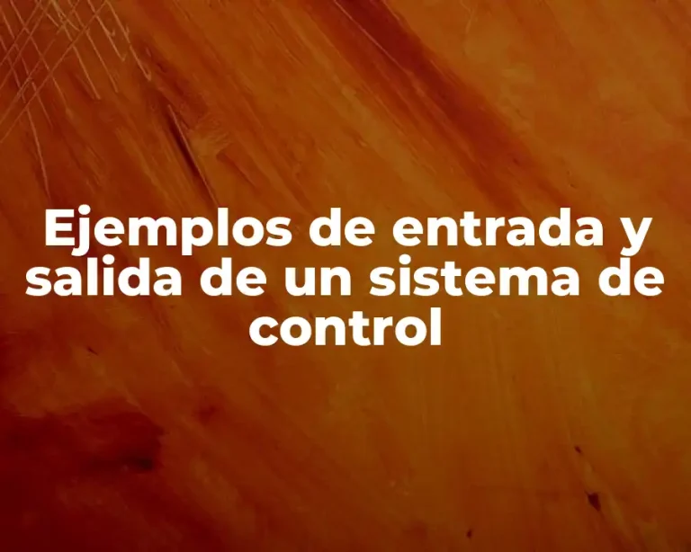 Ejemplos de entrada y salida de un sistema de control