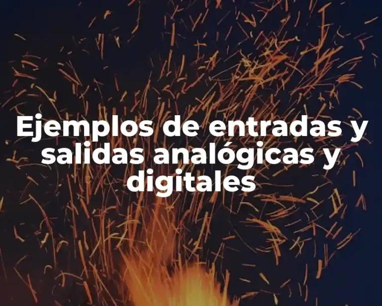 Ejemplos de entradas y salidas analógicas y digitales