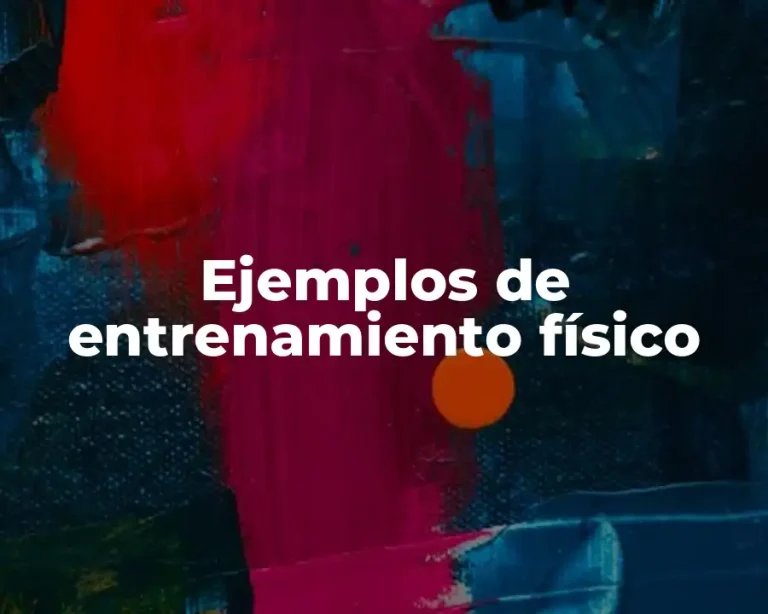 Ejemplos de entrenamiento físico