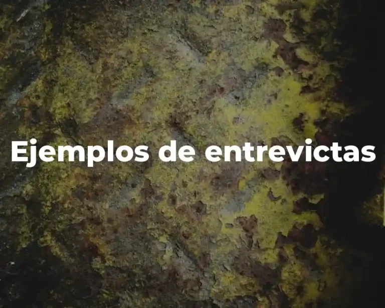 Ejemplos de entrevictas