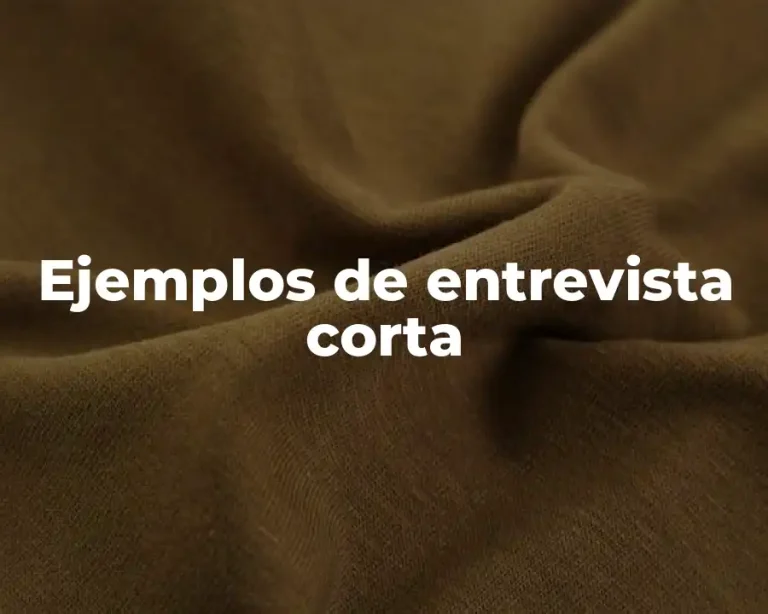 Ejemplos de entrevista corta