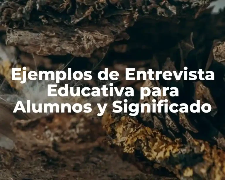 Ejemplos de Entrevista Educativa para Alumnos y Significado