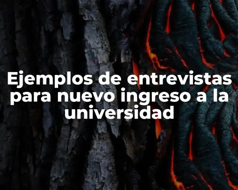 Ejemplos de entrevistas para nuevo ingreso a la universidad