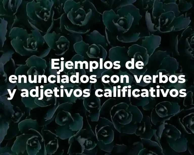 Ejemplos de enunciados con verbos y adjetivos calificativos