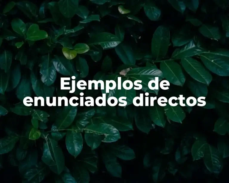Ejemplos de enunciados directos