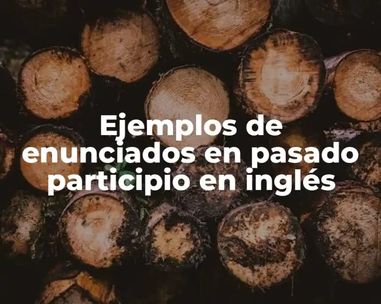 Ejemplos de enunciados en pasado participio en inglés