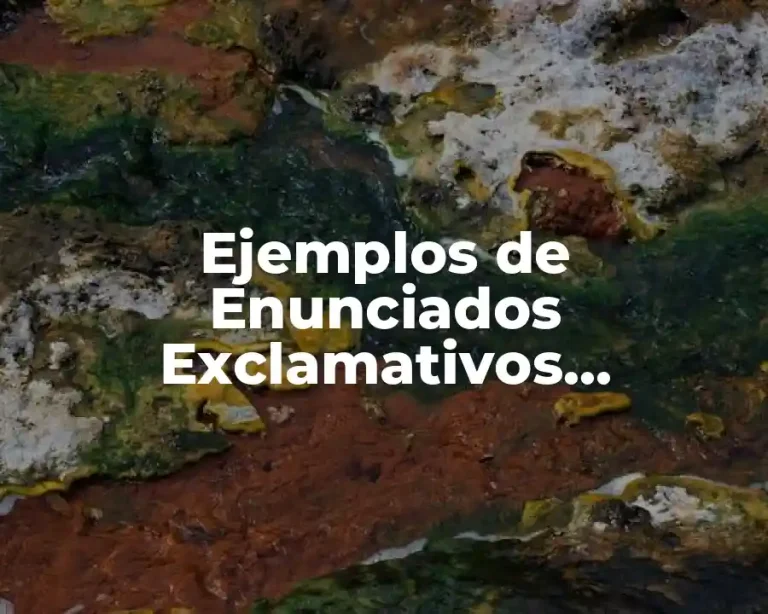 Ejemplos de Enunciados Exclamativos, Interrogativos y de Admiración