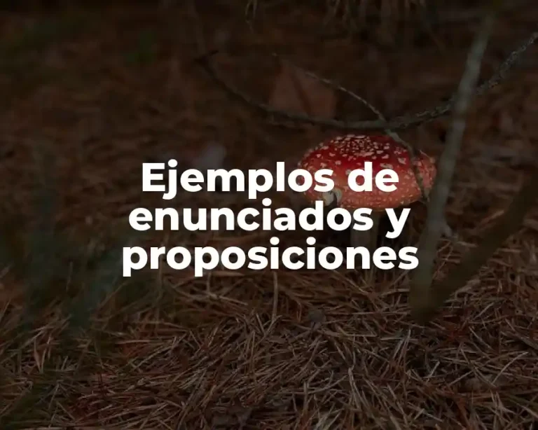 Ejemplos de enunciados y proposiciones