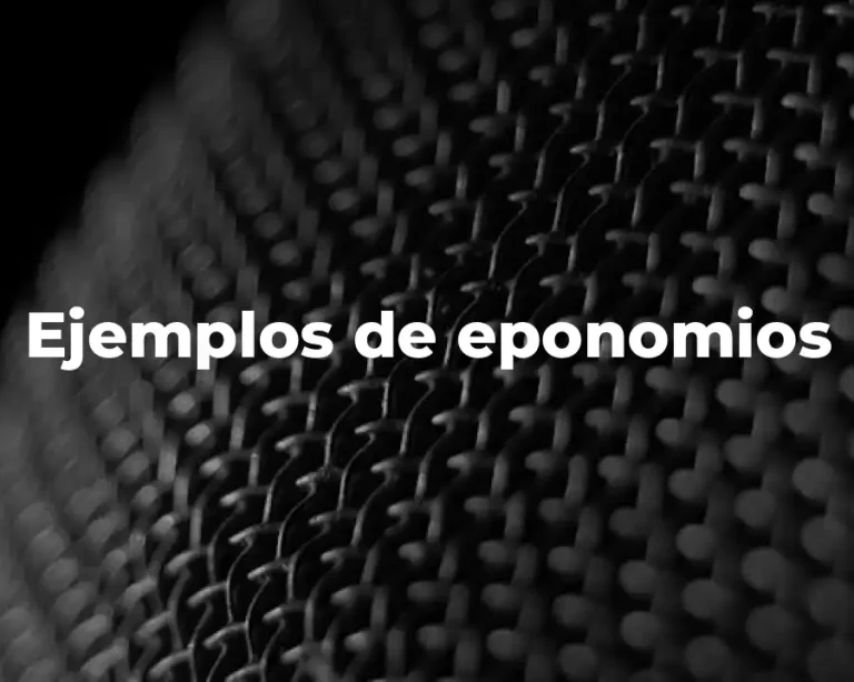 Ejemplos de eponomios