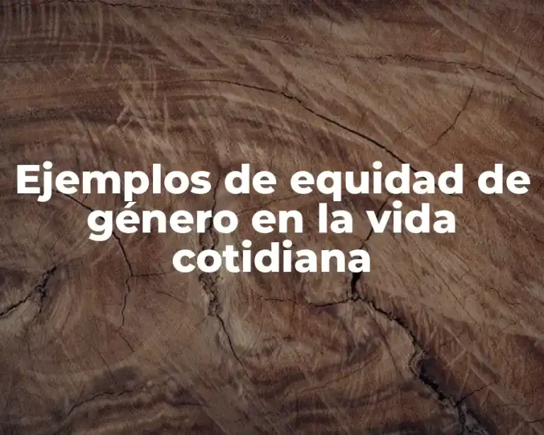 Ejemplos de equidad de género en la vida cotidiana