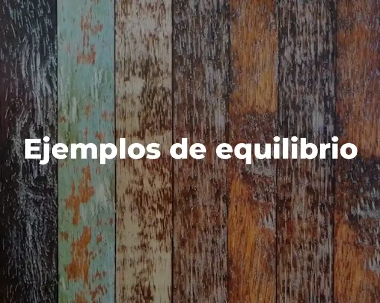 Ejemplos de equilibrio