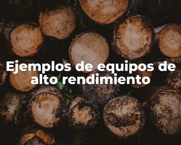 Ejemplos de equipos de alto rendimiento