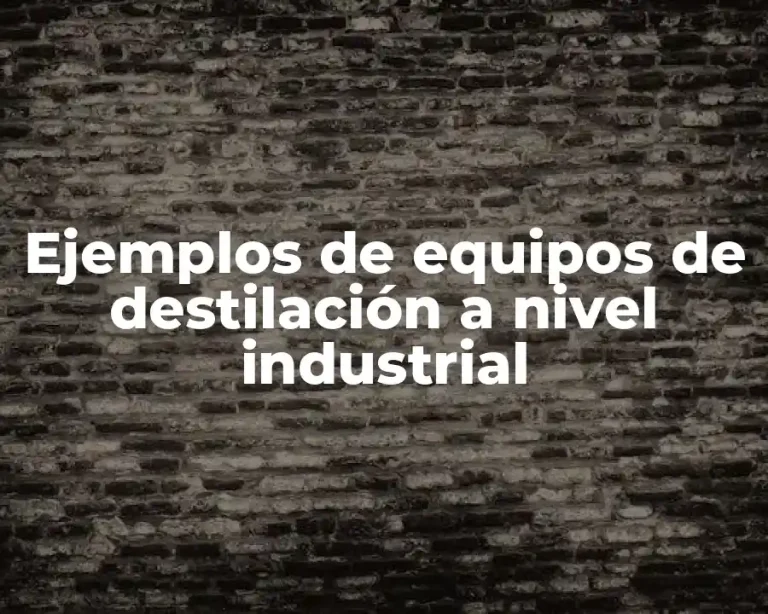 Ejemplos de equipos de destilación a nivel industrial
