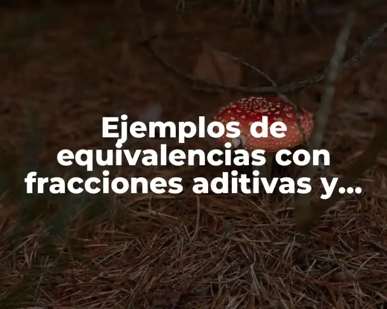 Ejemplos de equivalencias con fracciones aditivas y mixtas