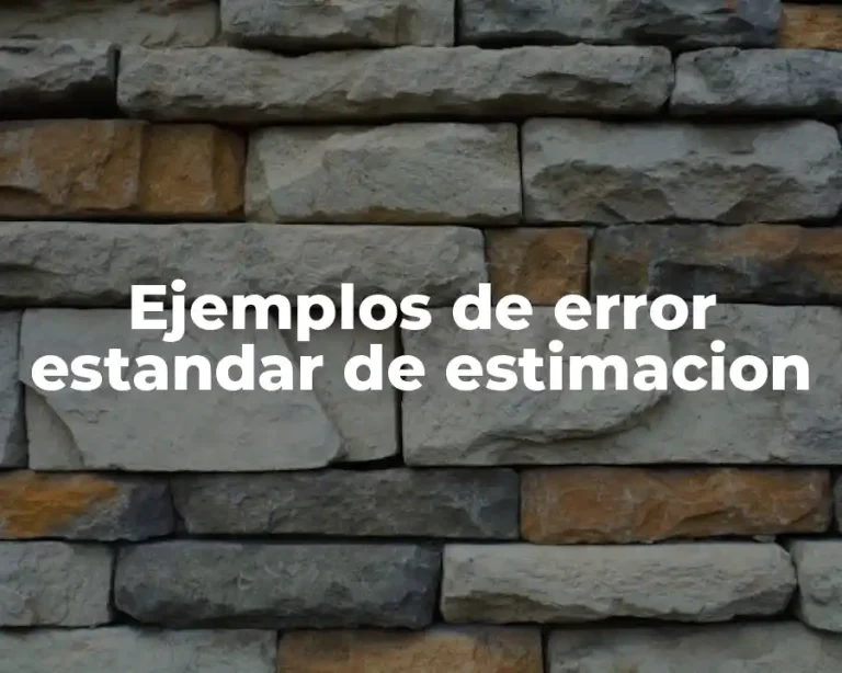Ejemplos de error estandar de estimacion