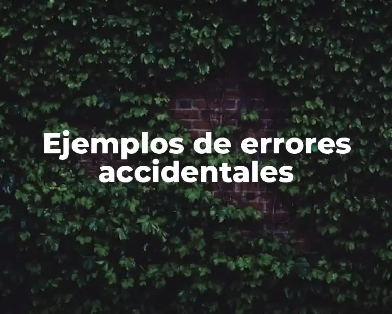 Ejemplos de errores accidentales