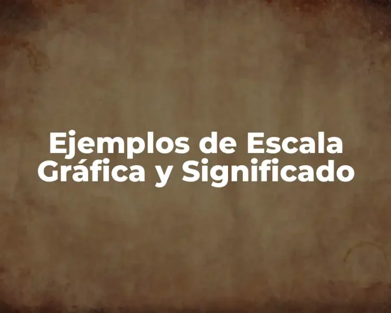Ejemplos de Escala Gráfica y Significado
