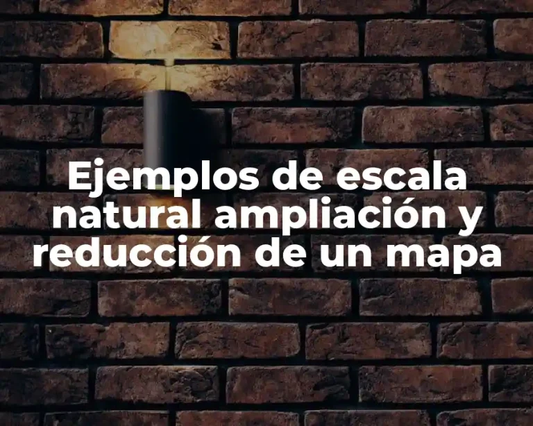 Ejemplos de escala natural ampliación y reducción de un mapa