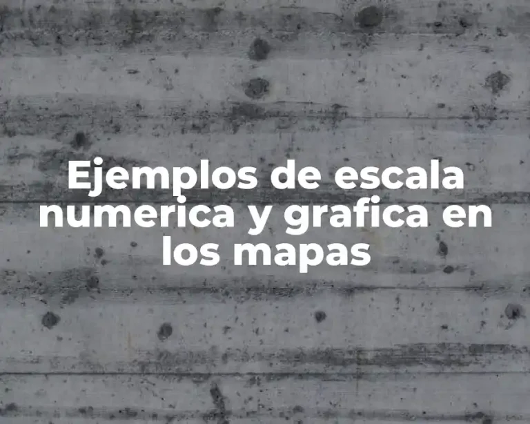 Ejemplos de escala numerica y grafica en los mapas