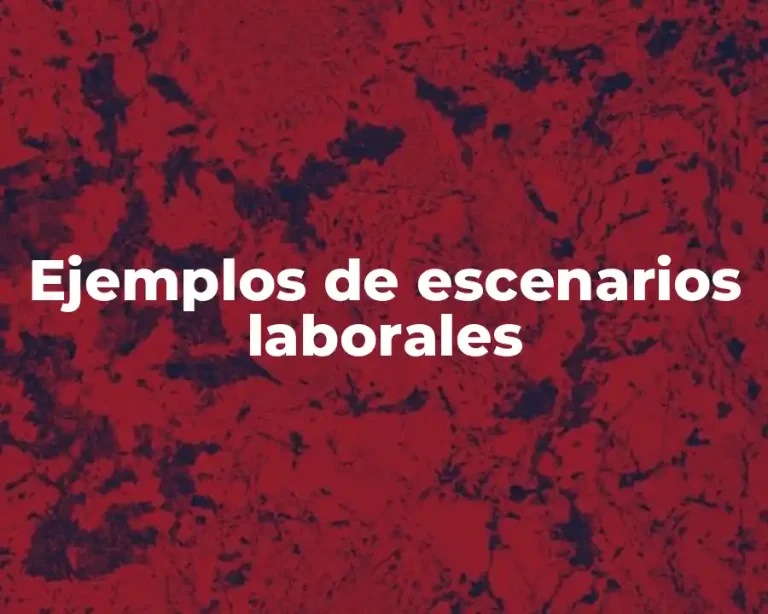 Ejemplos de escenarios laborales