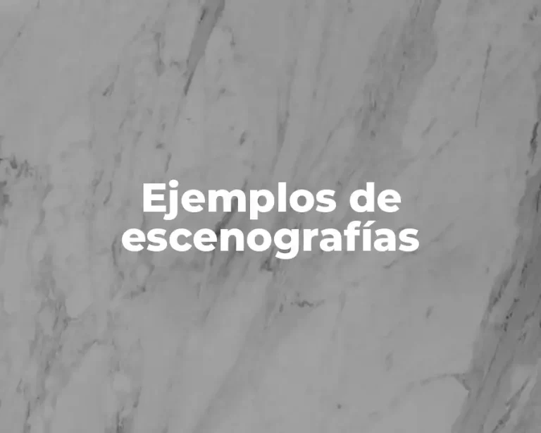 Ejemplos de escenografías