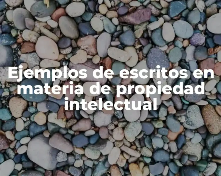 Ejemplos de escritos en materia de propiedad intelectual