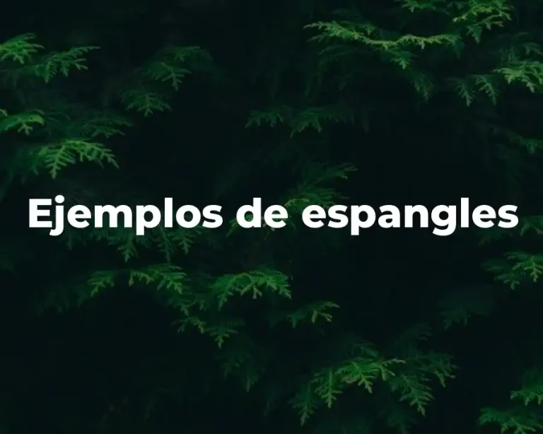 Ejemplos de espangles