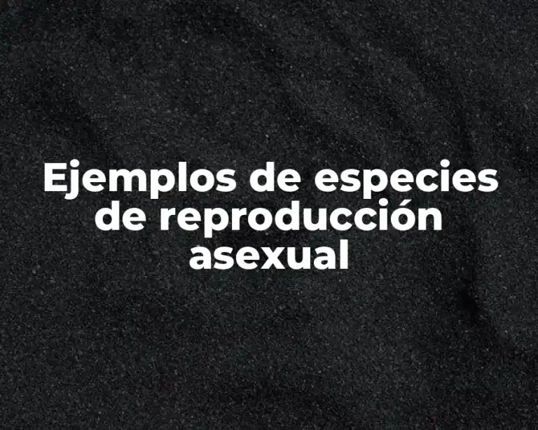 Ejemplos de especies de reproducción asexual
