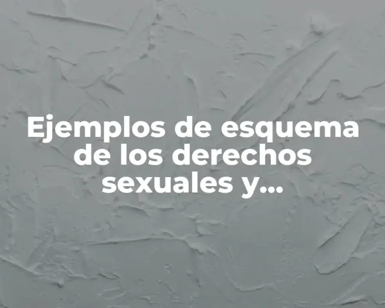 Ejemplos de esquema de los derechos sexuales y reproductivos