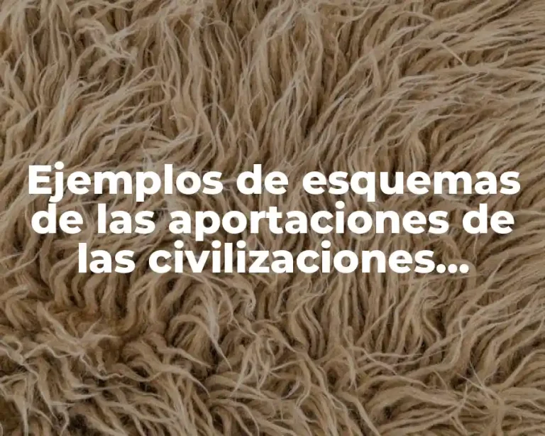 Ejemplos de esquemas de las aportaciones de las civilizaciones antiguas