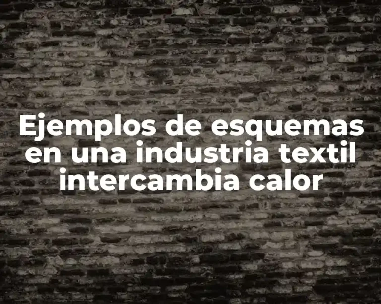 Ejemplos de esquemas en una industria textil intercambia calor