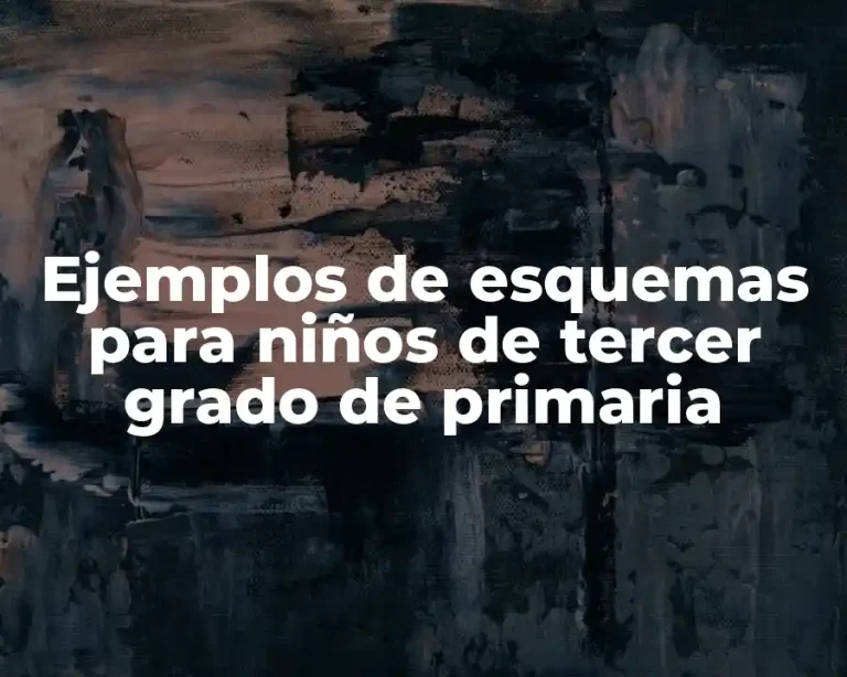 Ejemplos de esquemas para niños de tercer grado de primaria