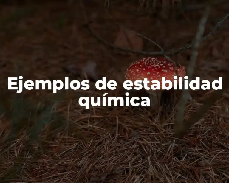 Ejemplos de estabilidad química