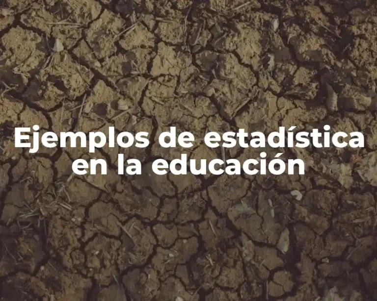 Ejemplos de estadística en la educación