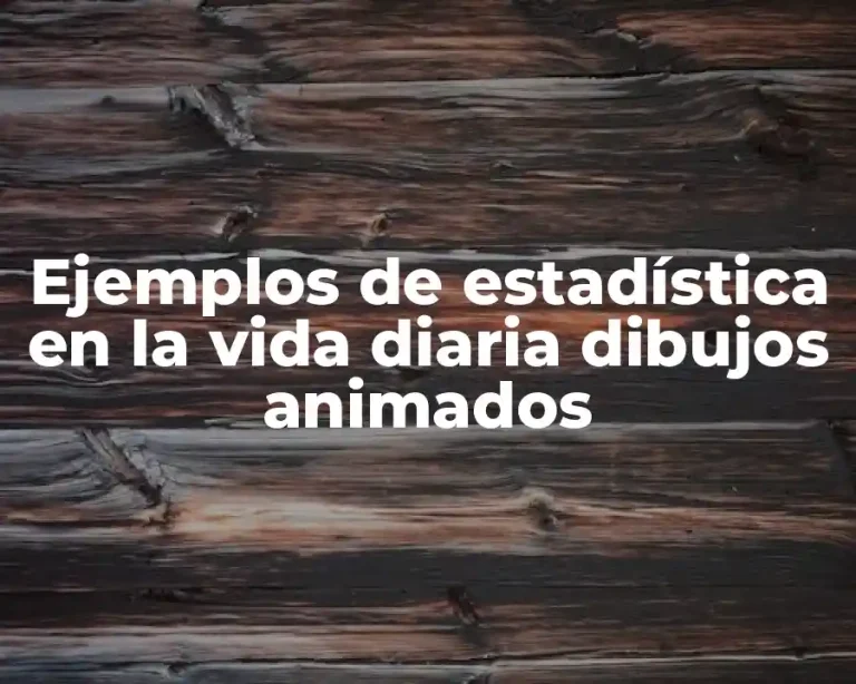 Ejemplos de estadística en la vida diaria dibujos animados
